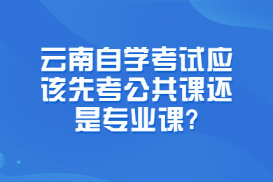 云南自學考試應該先考公共課還是專業課?