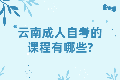 云南成人自考的課程有哪些?